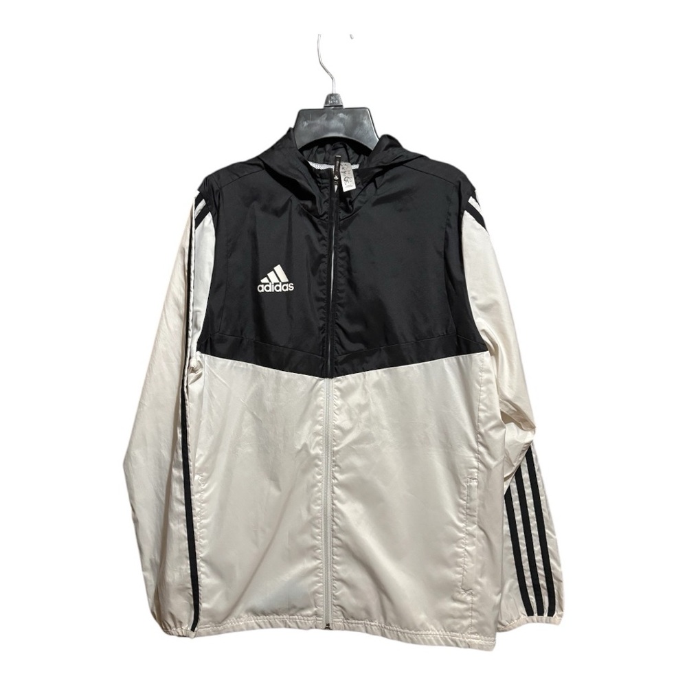 Adidas Black and White Windbreaker Jacket